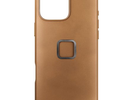 iPhone 16 Pro Max Peak Design Læder Cover m. SlimLink Beslag - MagSafe Kompatibel - Tan Fashion