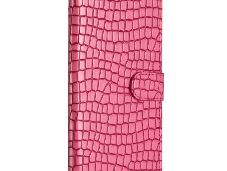 EIDERWOOD Samsung Galaxy A06 Flip Cover m. Krokodille Tekstur - Vegansk Læder - Pink Discount