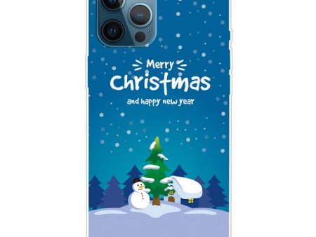 EIDERWOOD iPhone 16 Pro Max Fleksibelt Plast Julecover - Merry Christmas - Snemand & Juletræ For Sale