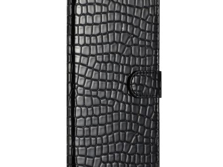 EIDERWOOD Samsung Galaxy A06 Flip Cover m. Krokodille Tekstur - Vegansk Læder - Sort Online now