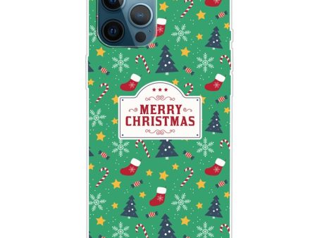 EIDERWOOD iPhone 16 Pro Max Fleksibelt Plast Julecover - Merry Christmas - Grøn Juledekoration For Cheap