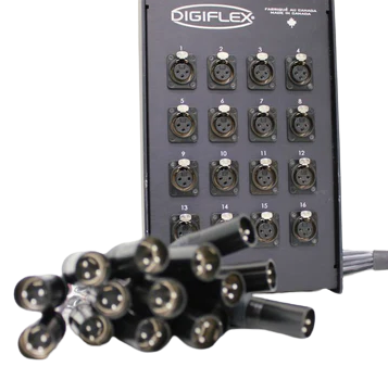 Digiflex DPR16-0-50 16 0 Channel Snake w XLR Connectors - 50 Foot Supply