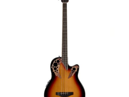 Ovation CEB44-1N Celebrity Elite Exotic Acoustic-Electric Bass (Cognac Burst Natural) Hot on Sale