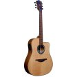 Lag Guitars THV10DCE-LB Tramontane HyVibe 10 Cutaway Acoustic Electric Guitar With Bluetooth (Natural Satin) Online