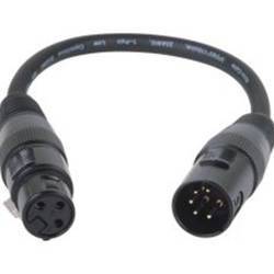 Digiflex LDMX-3F5M-1 DMX Adapter XLR3F to XLR5M - 1 Foot For Sale