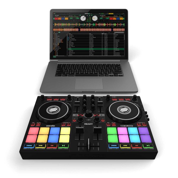 Reloop READY 2-Channel DJ Controller w  USB Audio Interface, 8 Performance Pads, and Serato DJ Lite Software Hot on Sale