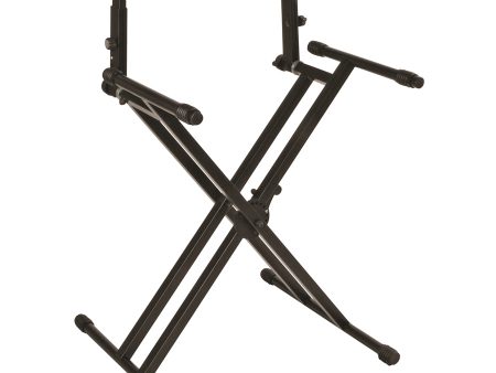 Quiklok QL742 Double Braced 2 Tier X-Style Keyboard Stand For Discount