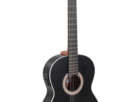 Manuel Rodriguez CABALLERO Principio 4 4 Solid Spruce Acoustic   Electric Guitar (Black) Sale