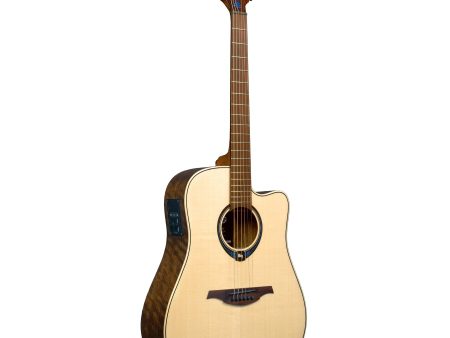 Lag Guitars THV20DCE Tramontane HyVibe 20 Cutaway Acoustic Electric Guitar w  Bluetooth - Natural Satin Online Hot Sale