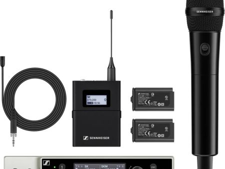 Sennheiser EW-DX MKE 2 835-S Dual-Channel Digital Combo Wireless System w Omni Lavalier & Handheld Mic (R1-9) on Sale