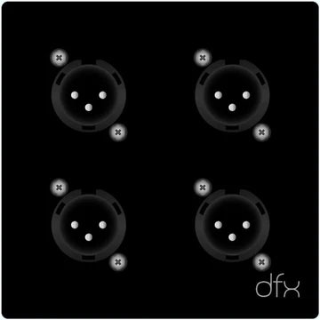 Digiflex DWP-4X4-BLACK-4MX NEMA 4x4 Anodized Panel w 4 NC3MD-LX-BAG Connectors (Black) For Cheap