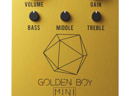 Jackson Audio GOLDEN-BOY-MINI Compact Overdrive Pedal (Gold With Black Text) Fashion