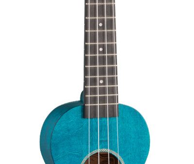 Mahalo MS1TBU Slimline Series Soprano Ukulele (Transparent Blue) on Sale