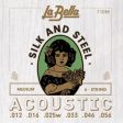 La Bella 710M Silk & Steel Acoustic Guitar Strings - Medium 12-56 Online now