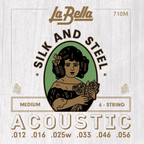 La Bella 710M Silk & Steel Acoustic Guitar Strings - Medium 12-56 Online now