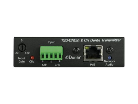 AtlasIED TSD-DAC2I 2-Channel Balance Line Input to Dante Interface Hot on Sale