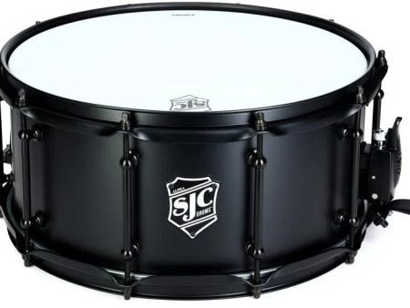 SJC Drums ALPHA-STEEL-BLACK Snare Drum (Black) - 6.5  x 14  Cheap