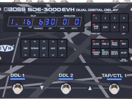 Boss SDE-3000EVH Dual Digital Delay Pedal With EVH Hot on Sale