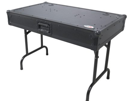 ProX XS-GIGTABLE26 3FT Gig-Table™ Universal Fold Out DJ Booth 26  Floor Height (Black) For Sale