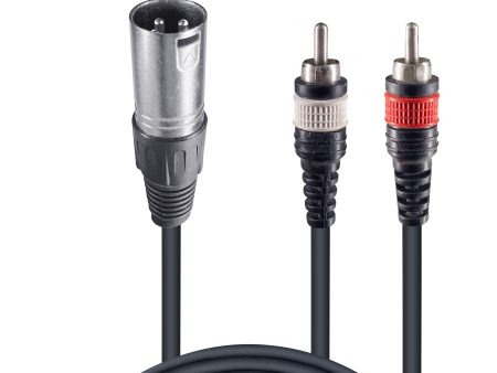 ProX XC-XMYRCA05 5  Ft. High Performance Audio Y Cable XLR-M to Dual RCA Online Sale