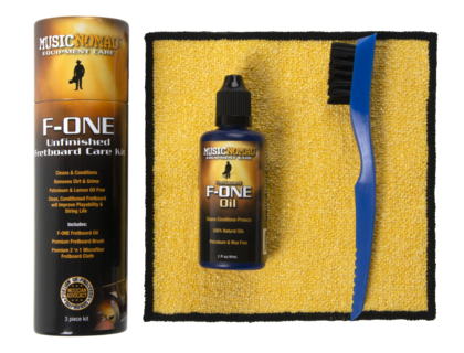 MusicNomad F-ONE-FRETBOARD-CARE-KIT Unfinished Fretboard Care Kit w  F-ONE Oil Brush Cloth Online Hot Sale