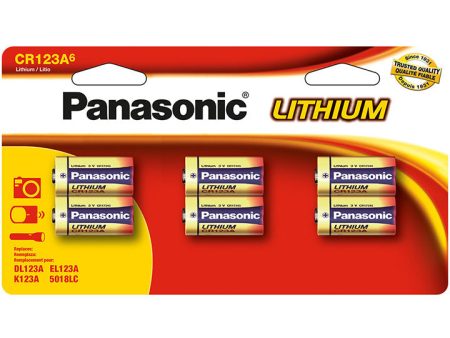 Panasonic CR123PA6B Lithium 3V CR123 Non-rechargeable Battery - 6 Pack on Sale