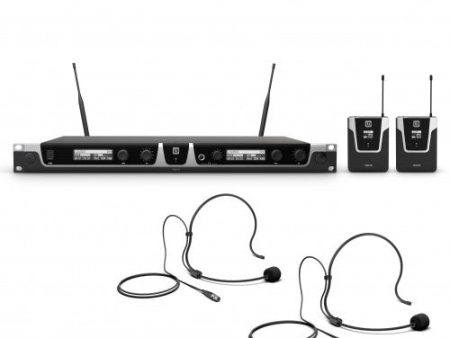 LD Systems U505 BPH 2 Wireless Microphone System w 2x Bodypack and 2x Headset (584-608 MHz) Online Sale