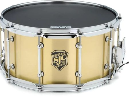 SJC Drums GOLIATH Bell Brass Snare Drum (Brushed Bell Brass) - 7  x 14  For Discount