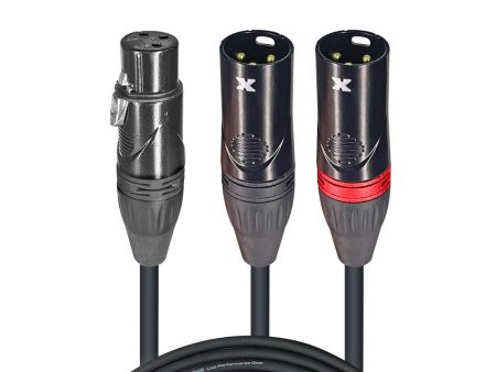 ProX XC-YXF25 25  Ft High Performace Y-Cable XLR-F to Dual XLR-M Audio Cable on Sale