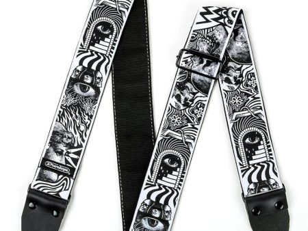 Dunlop ILD04 I Love Dust Strap (Skull Black & White) on Sale