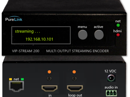 PureLink VIP-Stream-200 PureStream 1080p H.264 Encoder w Front Panel Controls, Diagnostics & Image Capture For Discount