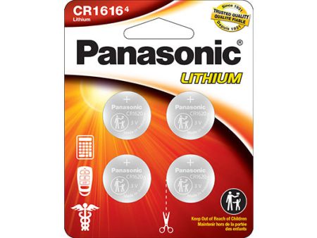 Panasonic CR1616PA4BL CR1616 3.0 Volt Lithium Coin Cell Batteries - 4 Pack Discount