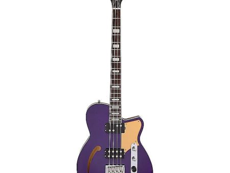 Reverend LINH LEE LINHBACKER Semi-Hollow Bass (Purple Sparkle) Cheap