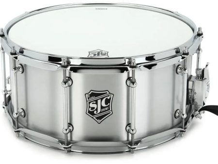 SJC Drums ALPHA-ALUMINUM Snare Drum (Brushed Aluminum) - 6.5  x 14  For Discount