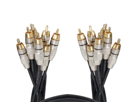 ProX XC-8RCA10 10  FT Premium 8 Channel Snake 8x RCA Male to 8x RCA Male Cable Sale