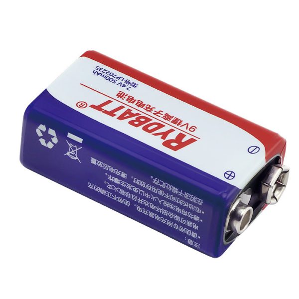 RYDBATT 9V 500mAh Rechargeable Lipo Battery For Sale