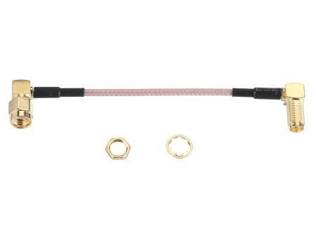 10CM RG316 RP-SMA Male to SMA Female RP-SMA Female Right Angle RF Adapter Cable Extension Cord for RC Model RC Drone Online Hot Sale