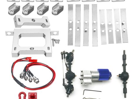 WPL Metal Chassis+Silver Bridge Axle +370 Motor Transfer Gear Box For B14 B24 B24ZH C14 C24 RC Car Online Hot Sale